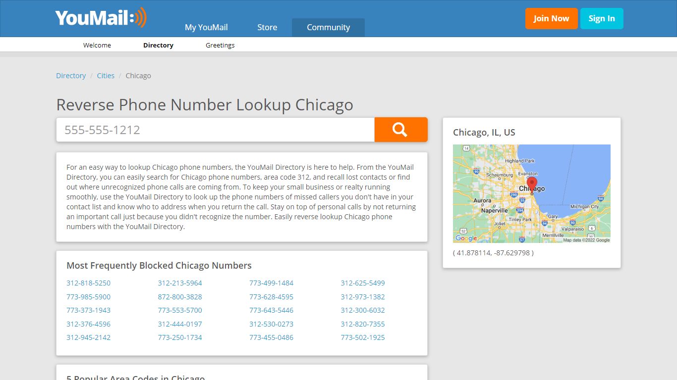 Chicago Phone Numbers - Reverse Phone Number Lookup Chicago - YouMail